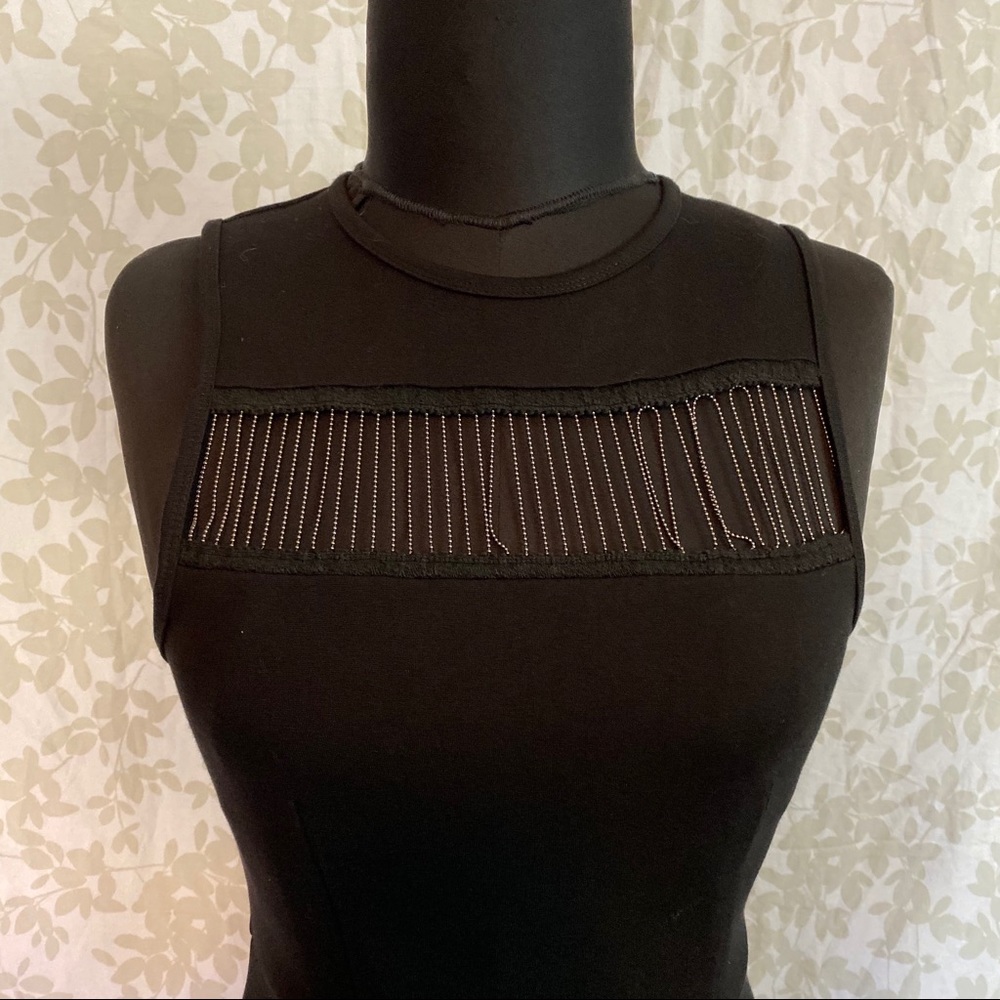 Sold French Connection LBD w/ Chain Fringe - Picture 4 of 8